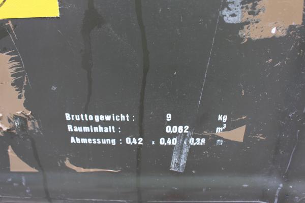 Transportkiste Kiste Bundeswehr Transportbox GFK Lhotelier Mont 60x55x32 Gebr N5